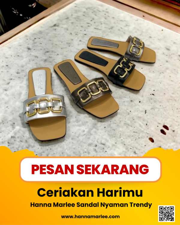 Hanna Marlee  AIRA Sandal Flat Wanita - Image 3